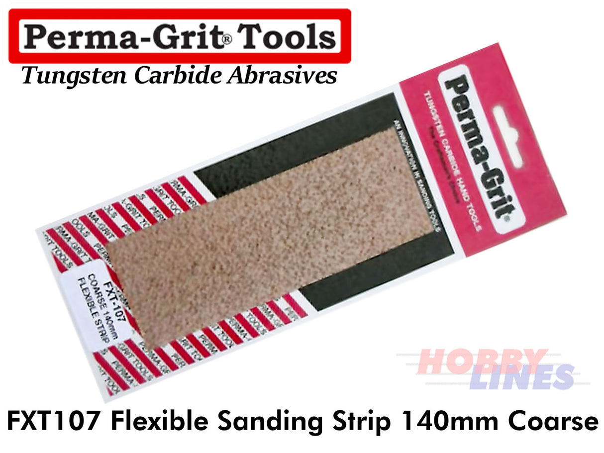 Perma-Grit FXT107 140mm FLEXIBLE SANDING STRIP Coarse Tungsten Carbide Permagrit