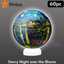 Load image into Gallery viewer, 3D Puzzle Van Gogh STARRY NIGHT OVER THE RHONE 3&quot; LED light 160pc PINTOO J1024
