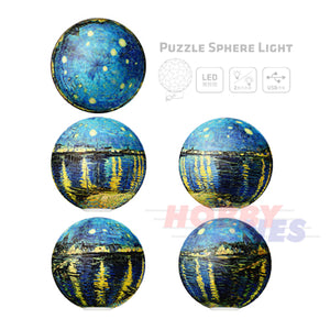 3D Puzzle Van Gogh STARRY NIGHT OVER THE RHONE 3" LED light 160pc PINTOO J1024