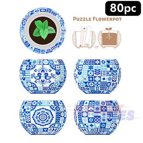 3D Puzzle FLOWERPOT Danish Folklore Style 80 pieces PINTOO Puzzles K1055