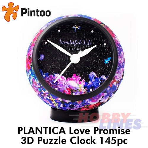 3D Puzzle Clock PLANTICA LOVE PROMISE 145pc Desk Clock PINTOO Puzzles KC1041
