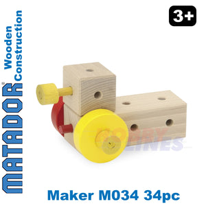 Matador Maker M034 Wooden Construction Set Building Blocks Bricks 65pc Age 5+