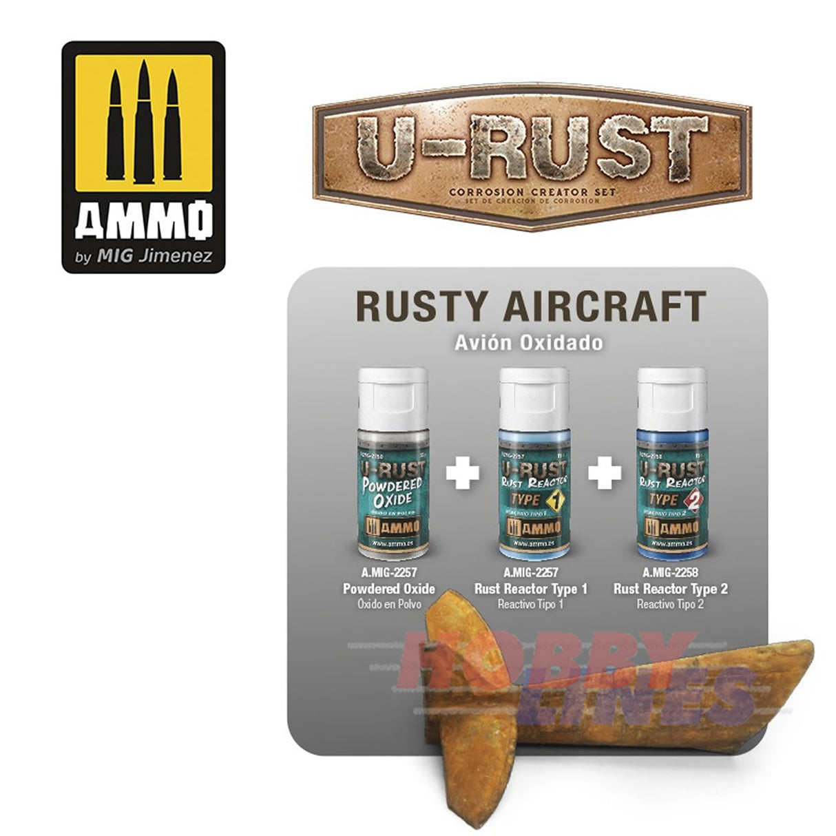 U-RUST Corrosion Creator Set Create Effects Oxidation process Ammo Mig AMIG7460