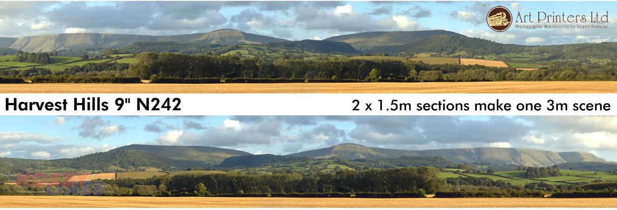 HARVEST HILLS PN242 N Gauge ID Backscenes Art printers Premium 9"