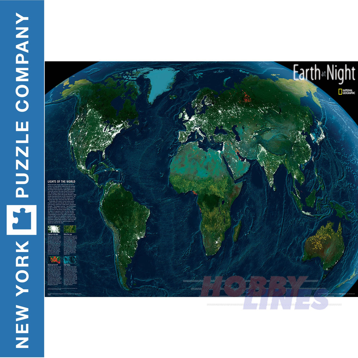 National Geographic EARTH AT NIGHT New York Puzzle Co 1000pc Jigsaw NPZNG1602