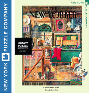 New Yorker CHRISTMAS ATTIC  New York Puzzle Company 1000pc Jigsaw NPZNY1713