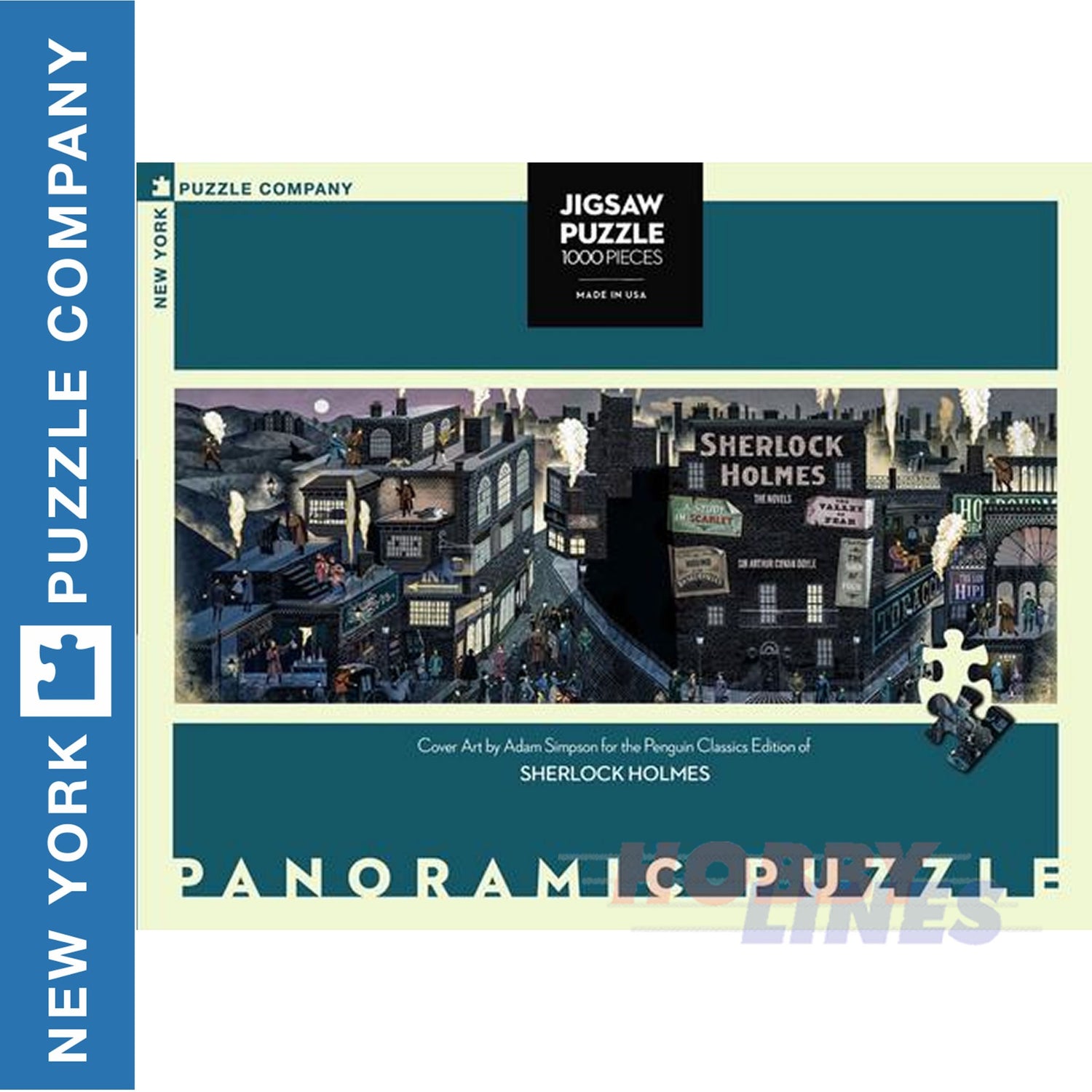 SHERLOCK HOLMES New York Puzzle Company 1000pc Panorama Jigsaw NPZPG1905