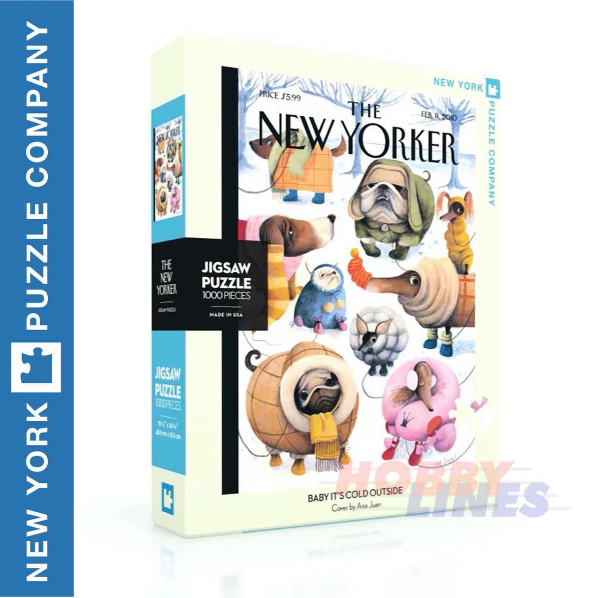 New Yorker BABY IT'S COLD OUTSIDE New York Puzzle Co Dogs 1000pc Jigsaw NY166