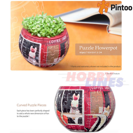 3D Puzzle FLOWERPOT Danish Folklore Style 80 pieces PINTOO Puzzles K1055