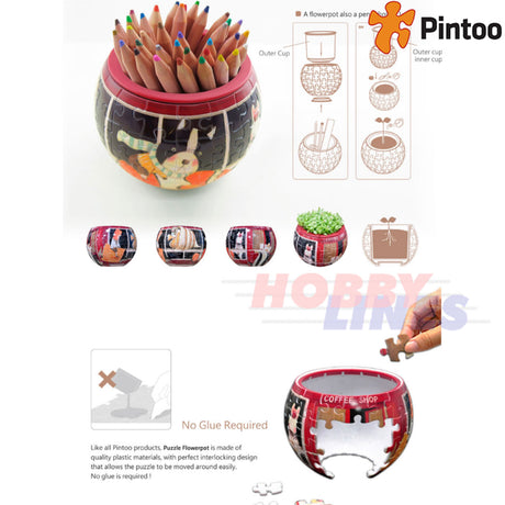 3D Puzzle FLOWERPOT Little Garden 80 pieces PINTOO Puzzles K1054