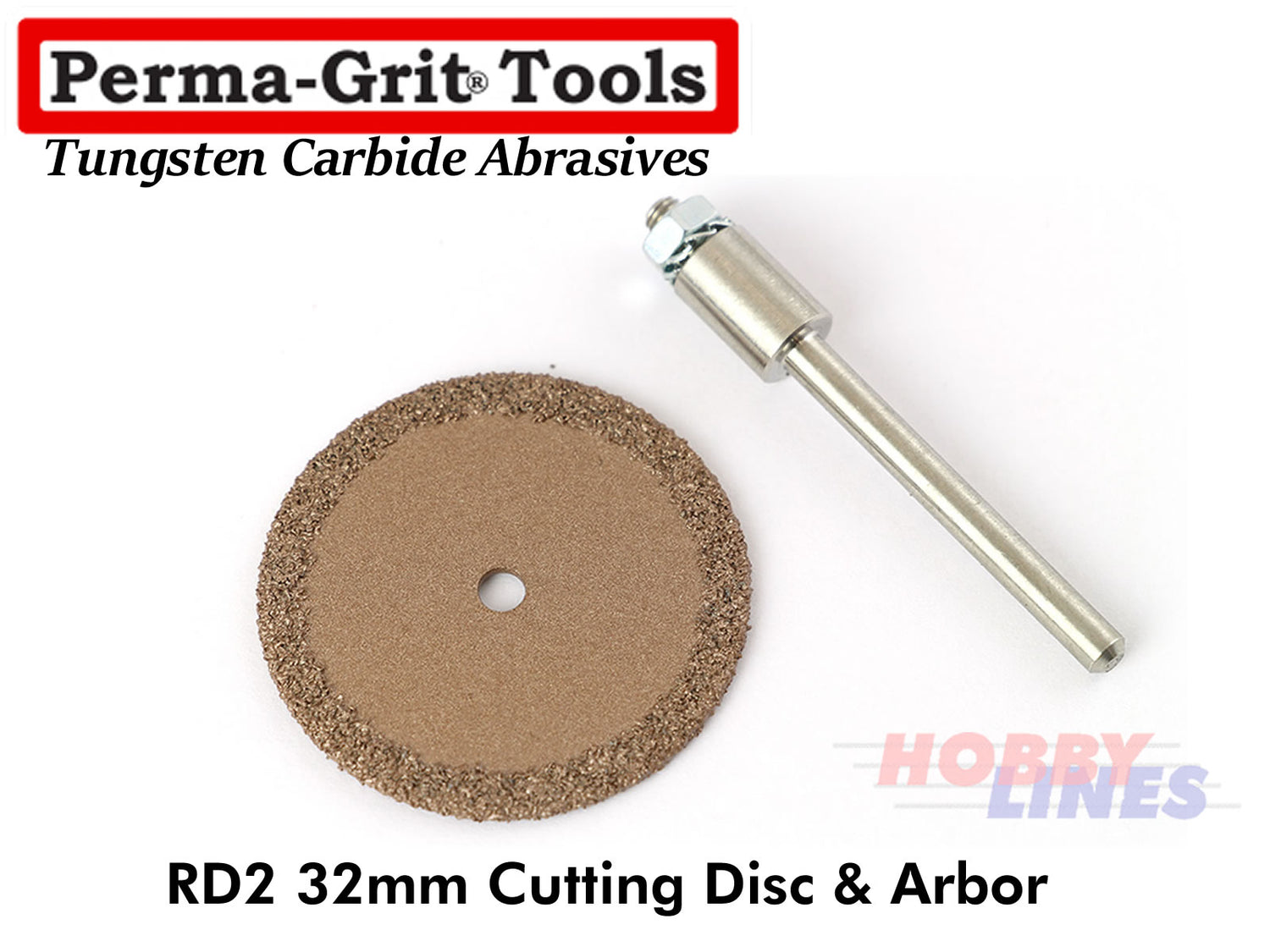 Perma-Grit RD1 CUTTING DISC 32mm Diameter with Arbor Tungsten Carbide Permagrit