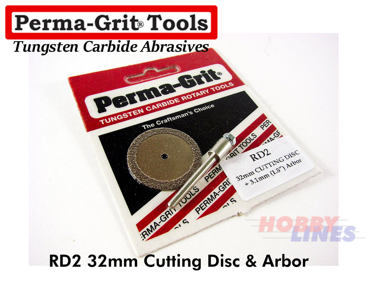 Perma-Grit RD1 CUTTING DISC 32mm Diameter with Arbor Tungsten Carbide Permagrit