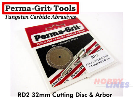 Perma-Grit RD1 CUTTING DISC 32mm Diameter with Arbor Tungsten Carbide Permagrit