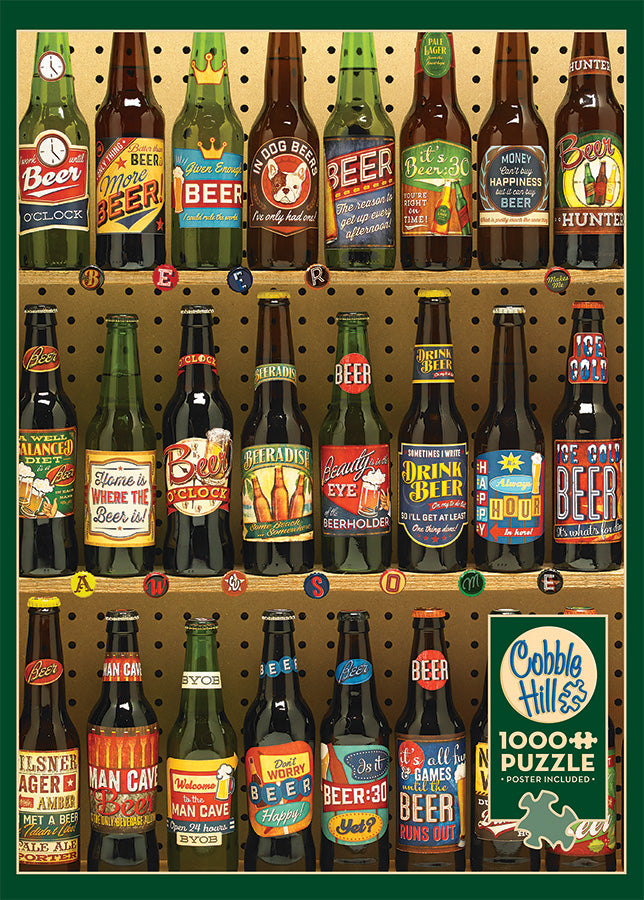 Cobble Hill BEER COLLECTION bottles custom logos 1000pc Jigsaw Puzzle 80022