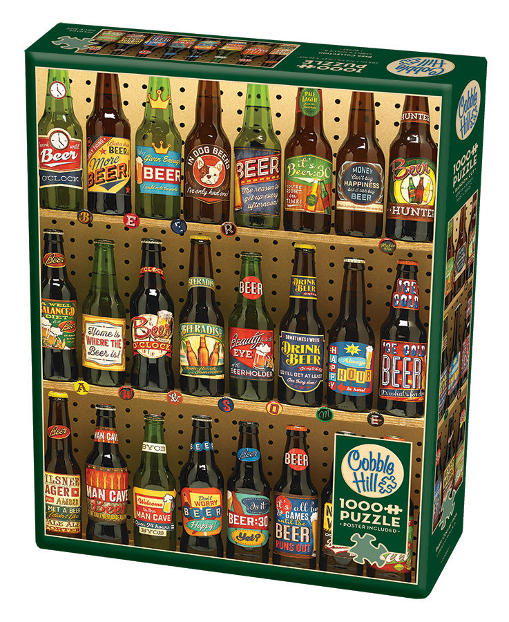 Cobble Hill BEER COLLECTION bottles custom logos 1000pc Jigsaw Puzzle 80022