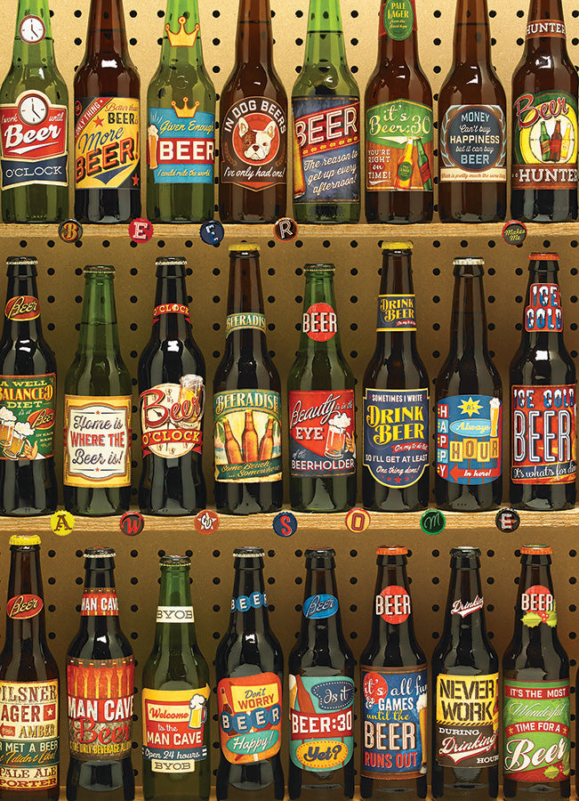 Cobble Hill BEER COLLECTION bottles custom logos 1000pc Jigsaw Puzzle 80022