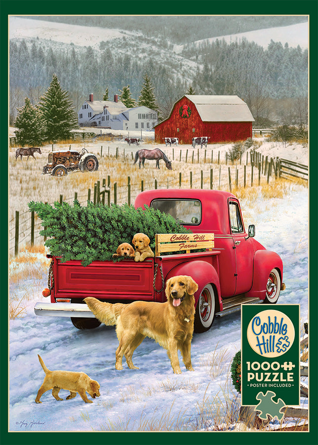 Cobble Hill Greg & Company CHRISTMAS ON THE FARM 1000pc Jigsaw Puzzle 80127