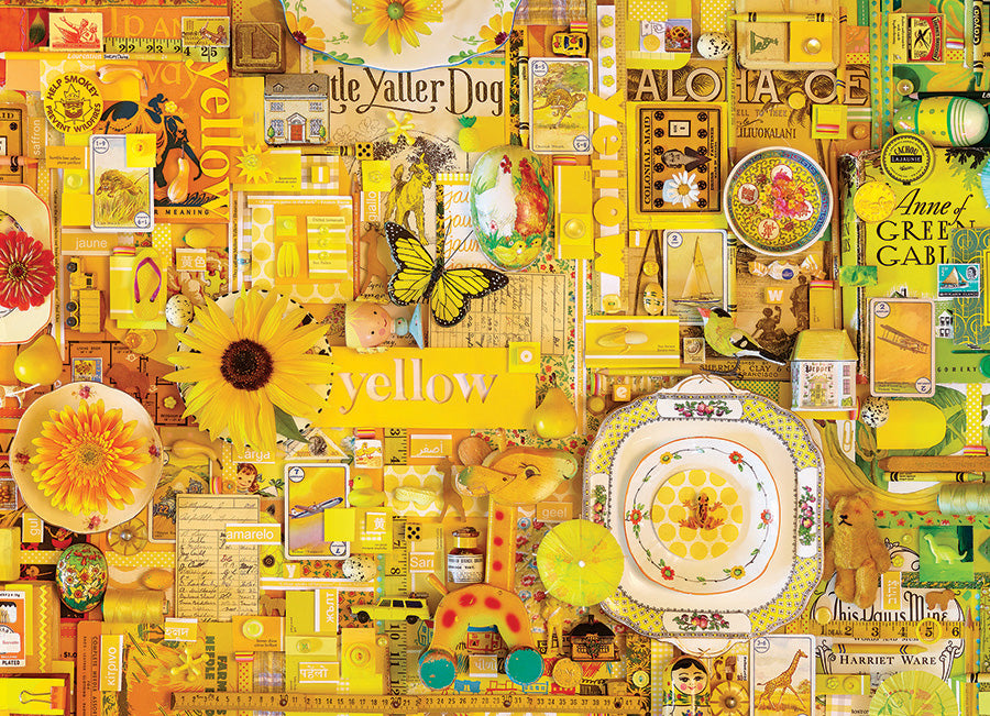 Cobble Hill Shelley Davies YELLOW - Colours series 1000pc Jigsaw Puzzle 80148
