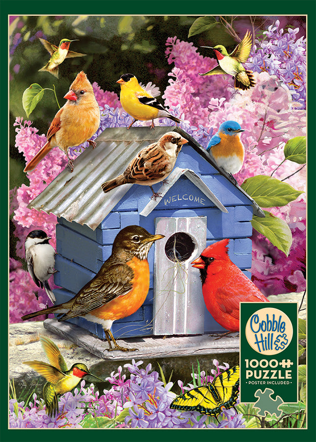 Cobble Hill Greg & Company SPRING BIRDHOUSE quality 1000pc Jigsaw Puzzle 80153
