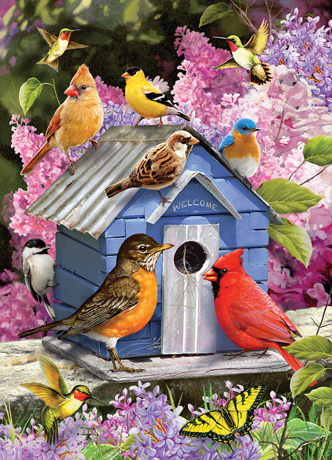 Cobble Hill Greg & Company SPRING BIRDHOUSE quality 1000pc Jigsaw Puzzle 80153