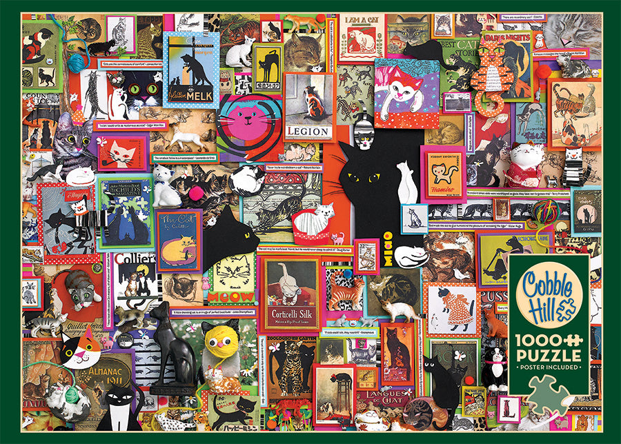 Cobble Hill Shelley Davies CATSVILLE Cats 1000pc Jigsaw Puzzle 80167