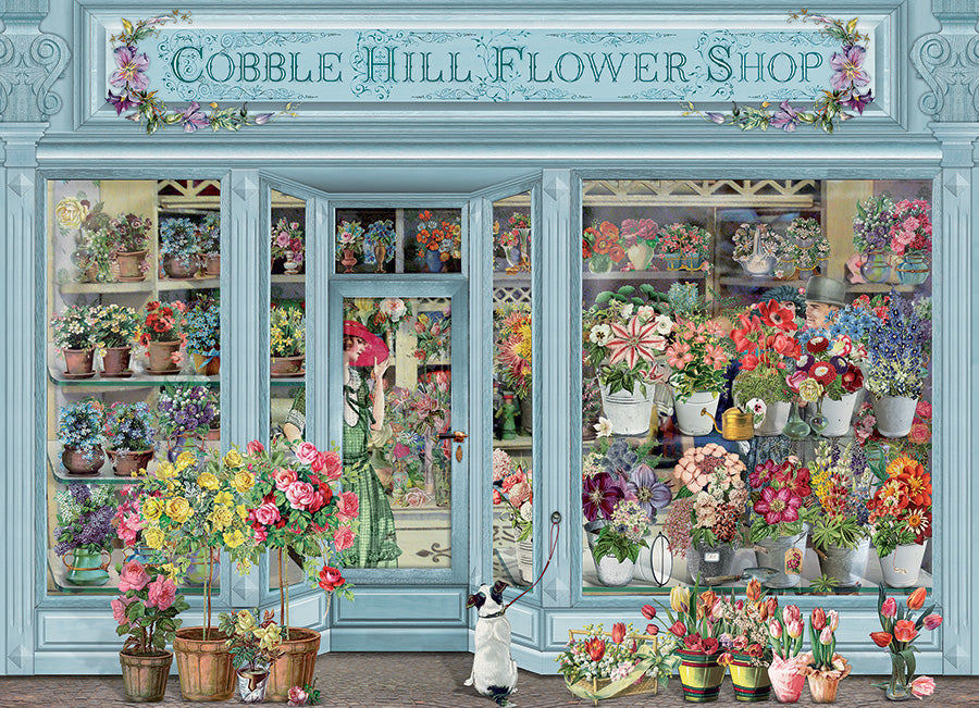 Cobble Barbara Behr PARISIAN FLOWERS Flower Shop1000pc Jigsaw Puzzle 80266