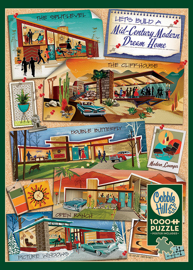 Cobble Hill MID-CENTURY MODERN DREAM HOME 1000pc Jigsaw Puzzle 80318