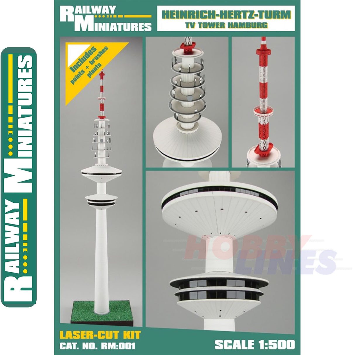 HEINRICH-HERTZ-TURM TV TOWER Hamburg kit HO1:500 Vessel RAILWAY MINIATURES RM001