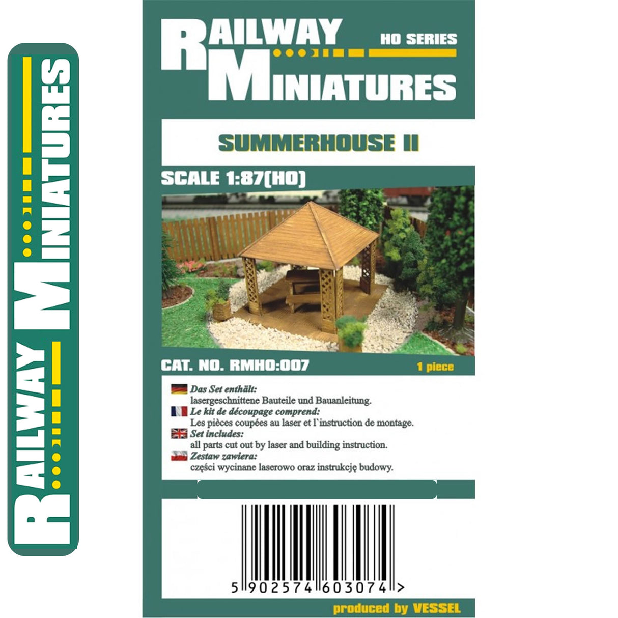 SUMMERHOUSE II laser cut kit HO 1:87 Vessel RAILWAY MINIATURES RMH0:007