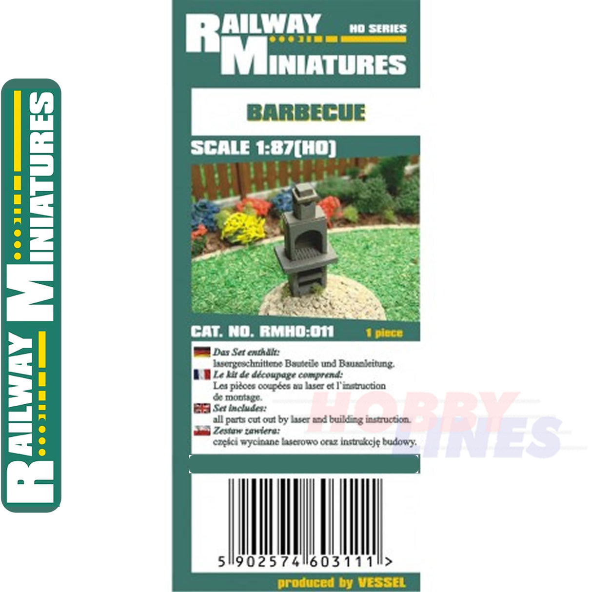 BARBECUE laser cut kit HO 1:87 Vessel RAILWAY MINIATURES 011