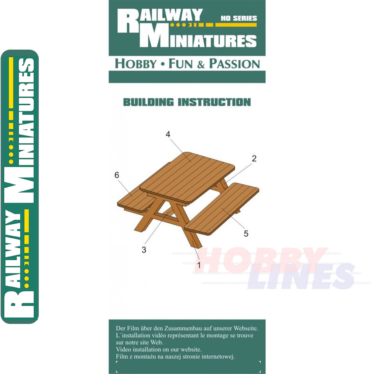 GARDEN BENCH laser cut kit HO 1:87 Vessel RAILWAY MINIATURES 012
