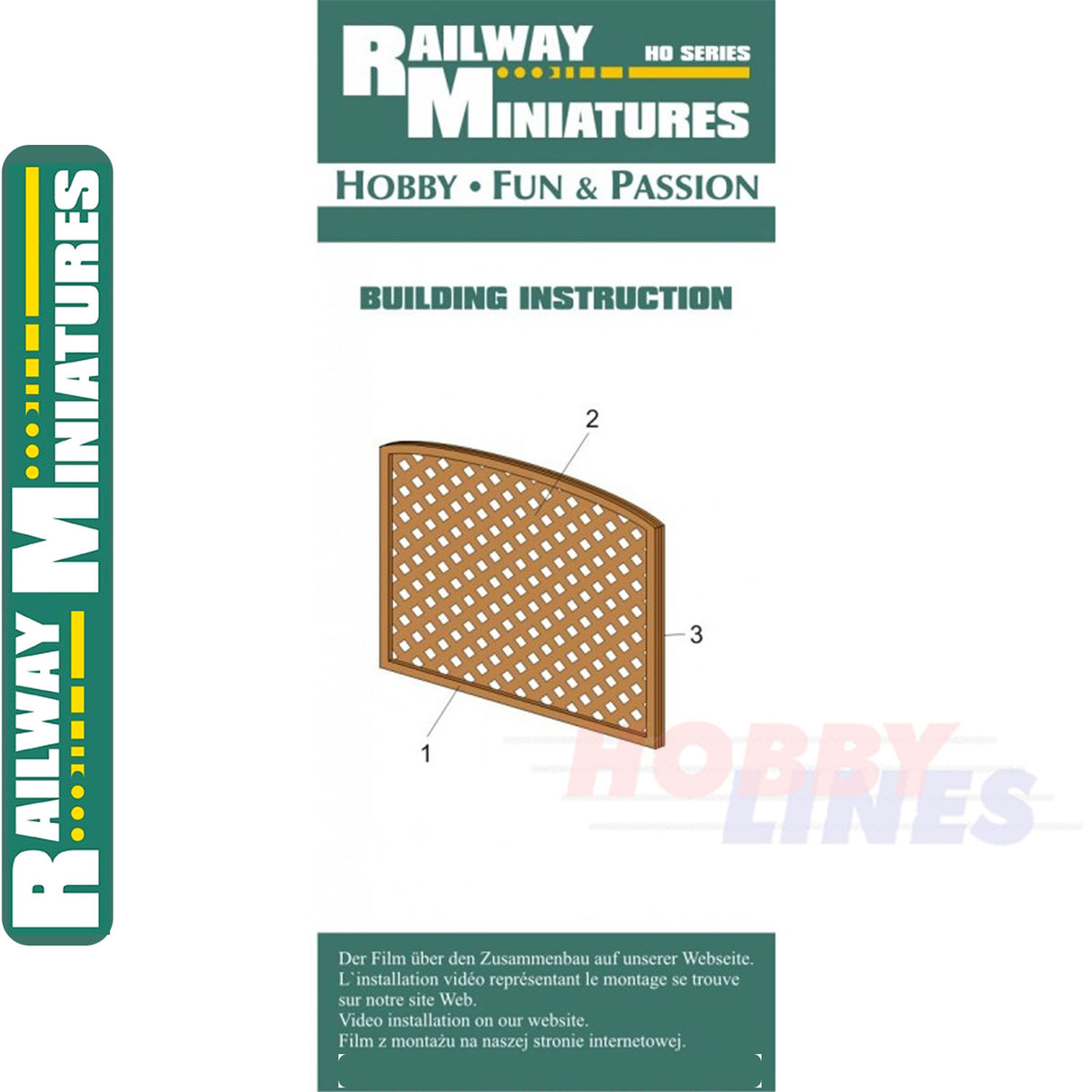GARDEN PARTITION III Fence cut kit HO 1:87 Vessel RAILWAY MINIATURES 015