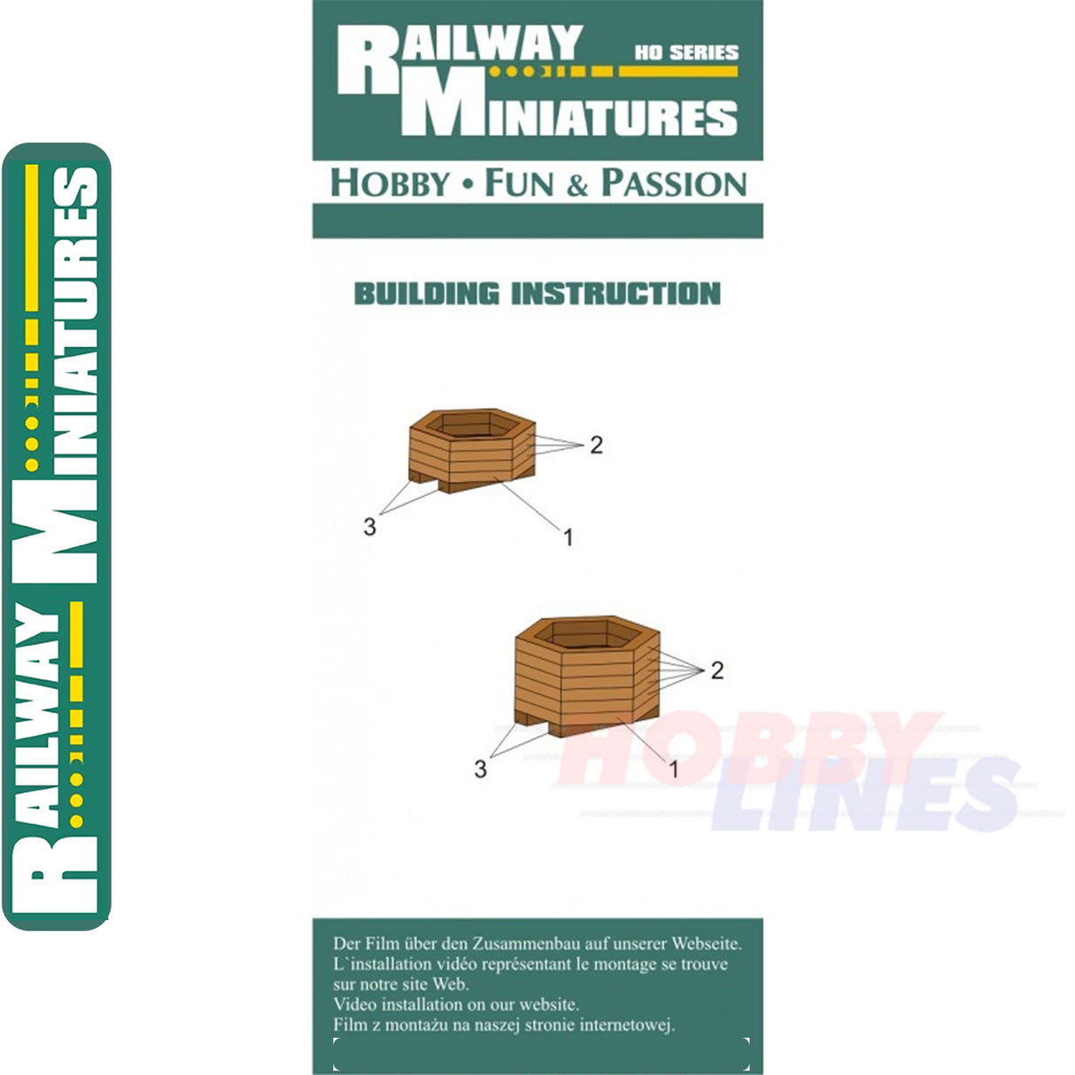 FLOWER POT Planter cut kit HO 1:87 Vessel RAILWAY MINIATURES 017