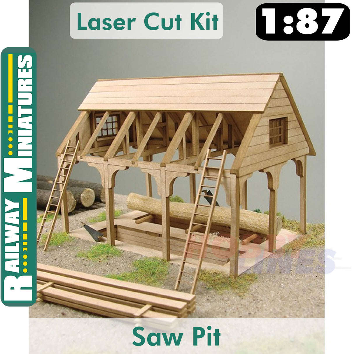 SAW PIT kit HO 1:87 Vessel RAILWAY MINIATURES 036