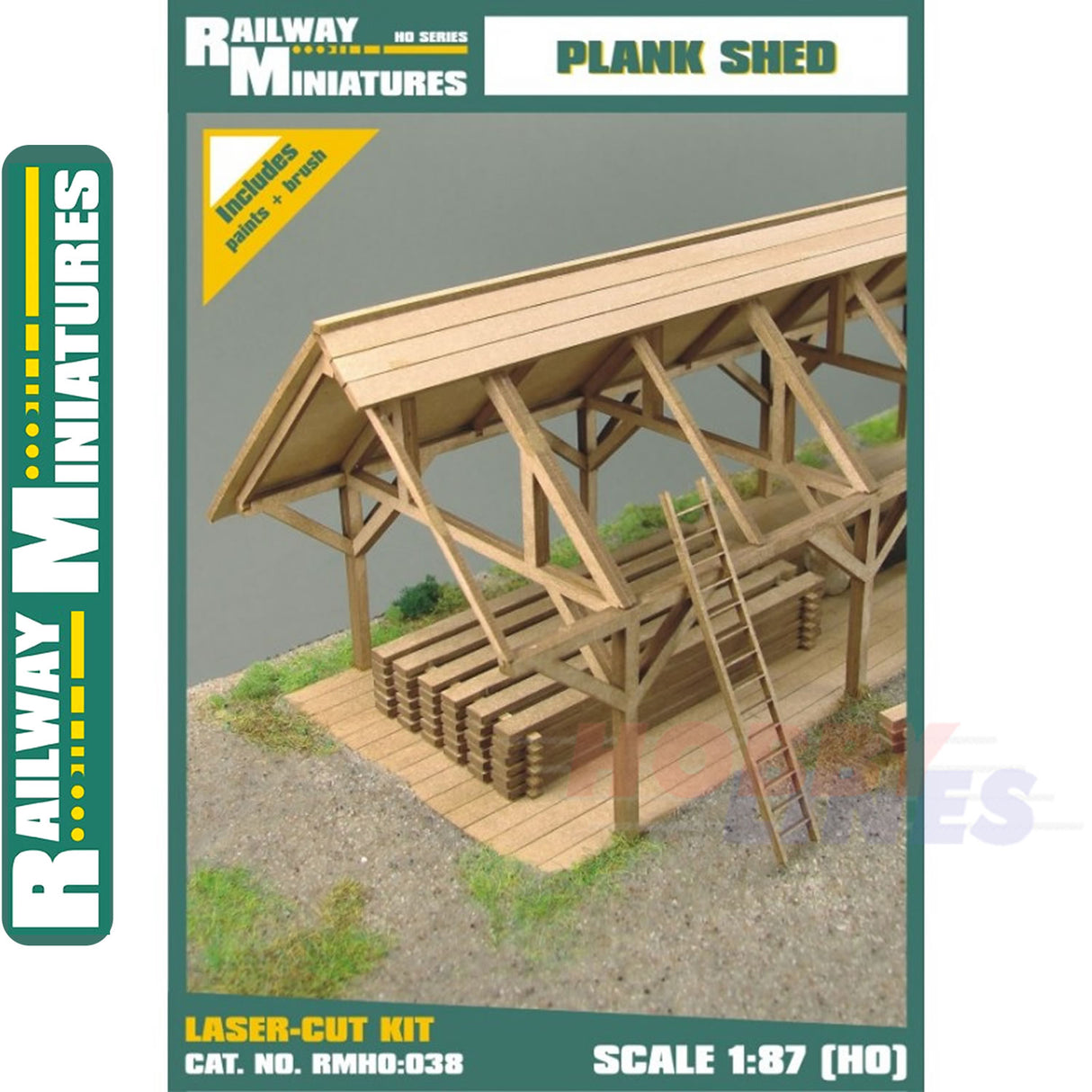 PLANK SHED kit HO 1:87 Vessel RAILWAY MINIATURES 038