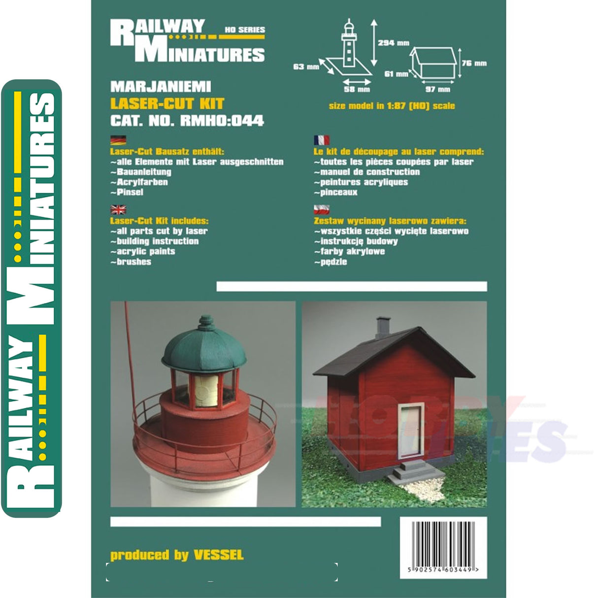 MARJANIEMI LIGHTHOUSE kit Finland HO 1:87 Vessel RAILWAY MINIATURES 044