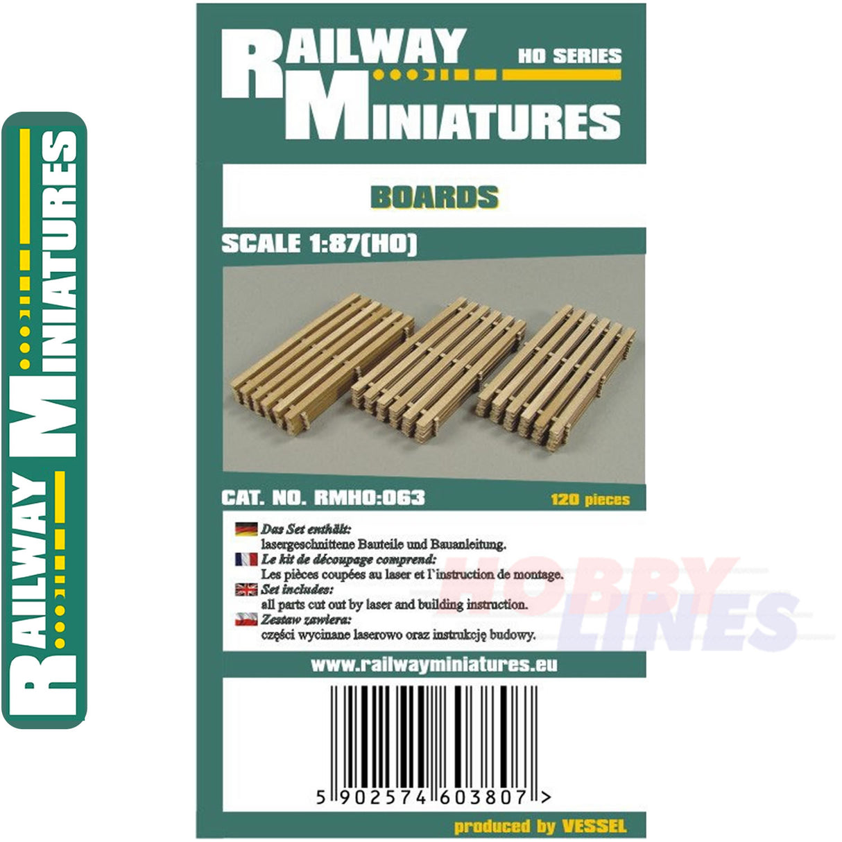 BOARDS kit HO 1:87 Vessel RAILWAY MINIATURES 063