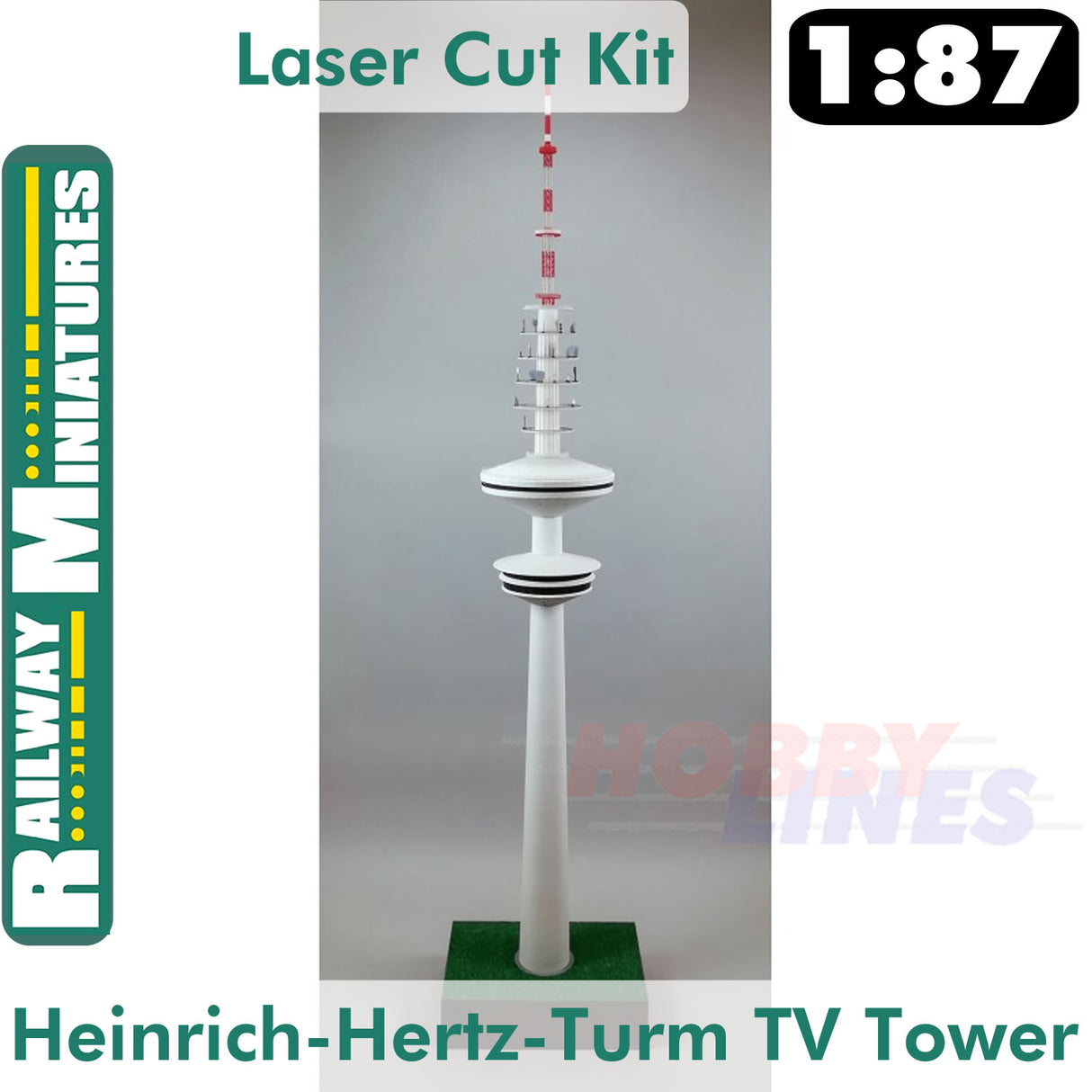 HEINRICH-HERTZ-TURM TV TOWER Hamburg kit HO1:87 Vessel RAILWAY MINIATURES RNM001