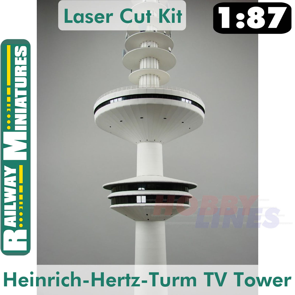 HEINRICH-HERTZ-TURM TV TOWER Hamburg kit HO1:87 Vessel RAILWAY MINIATURES RNM001