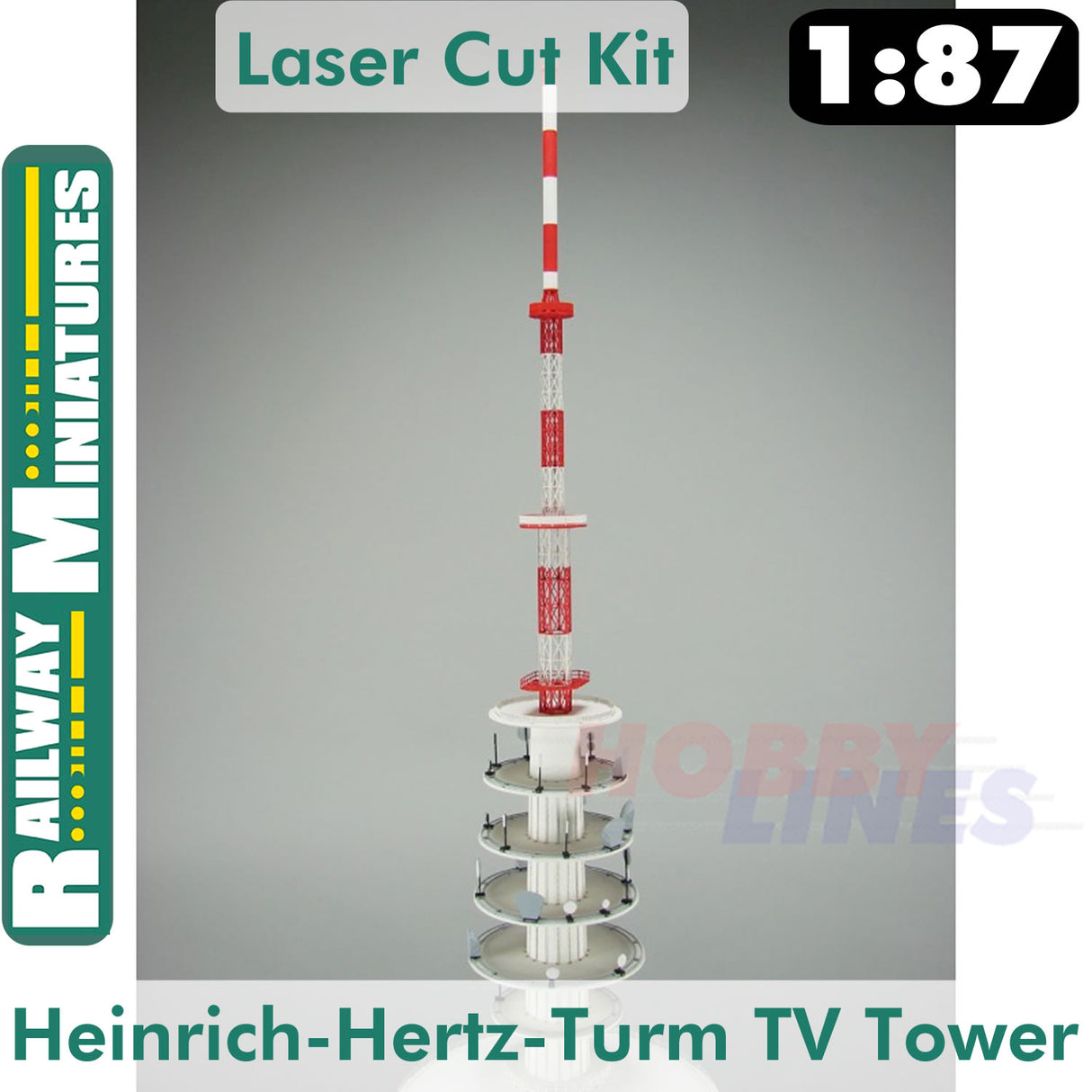 HEINRICH-HERTZ-TURM TV TOWER Hamburg kit HO1:87 Vessel RAILWAY MINIATURES RNM001