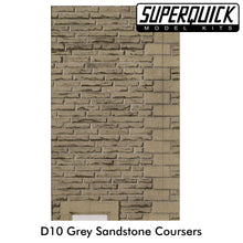 Load image into Gallery viewer, Building Paper GREY SANDSTONE COURSERS 1:72 OO/HO gauge Pack 6 D10 SuperQuick
