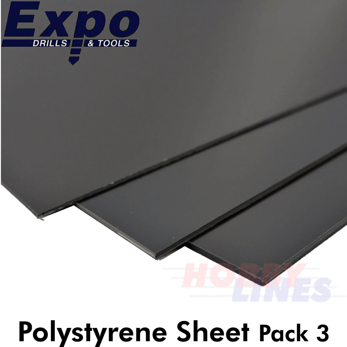 STYRENE SHEET BLACK 0.50-2.00mm 228x330mm A4 polystyrene plastic ABS Expo Tools