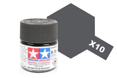 Acrylic Mini Paint -  X-10 Gun Metal | Tamiya | TM81510