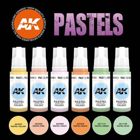 Pastels Colours - 3G Acrylic Paint x 6 | AK interactive | AK11607