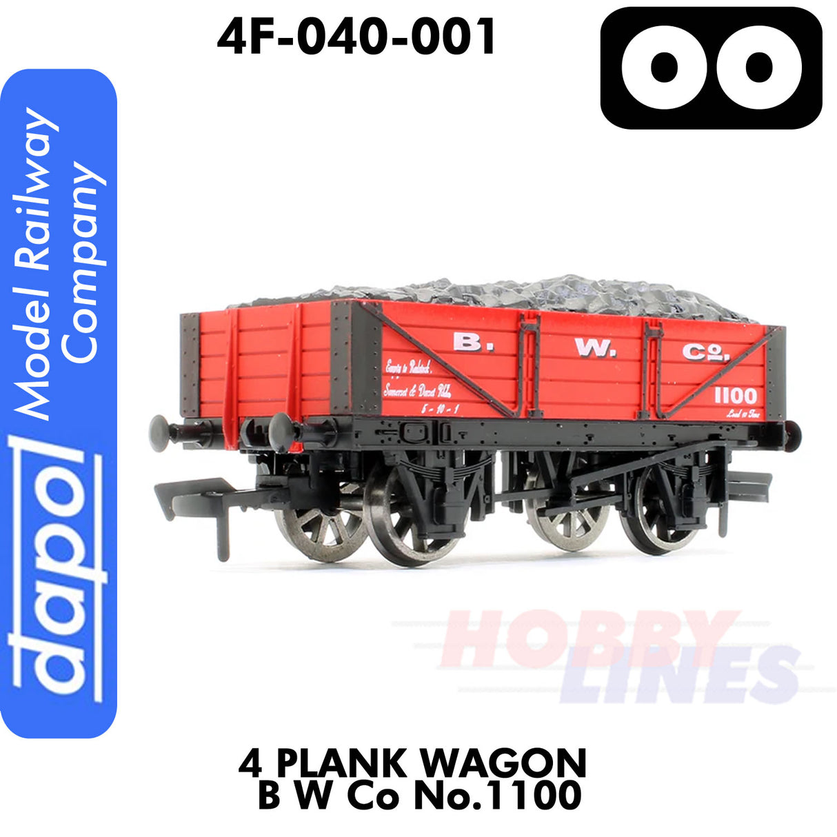 4 Plank Wagon B W Co No.1100 | Dapol | 4F-040-001