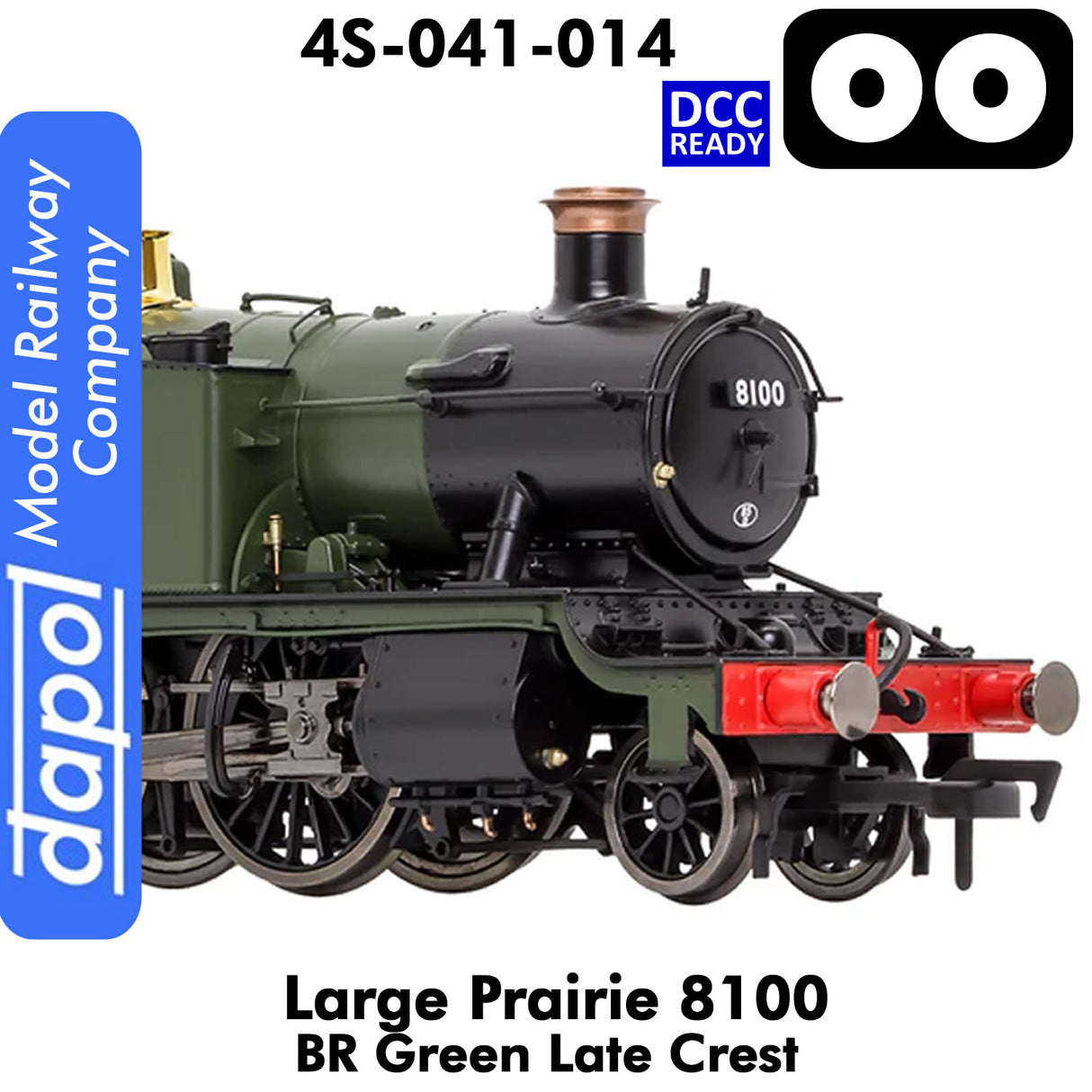 LARGE PRAIRIE 8100 BR Late Crest Steam Locomotive DCC Ready | Dapol | 4S-041-014