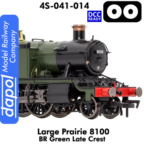 LARGE PRAIRIE 8100 BR Late Crest Steam Locomotive DCC Ready | Dapol | 4S-041-014