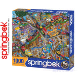 GETTING AWAY 1000 piece SPRINGBOK Jigsaw Puzzle Random Cut Super Deluxe