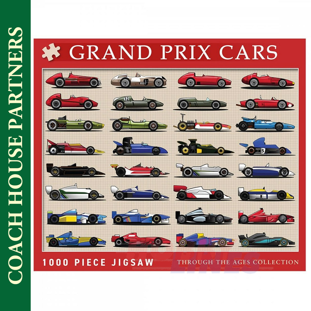 Grand Prix Cars - Through the Ages - Jigsaw Puzzle 1000pc | Coach House Partners | CHP0151