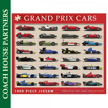 Grand Prix Cars - Through the Ages - Jigsaw Puzzle 1000pc | Coach House Partners | CHP0151